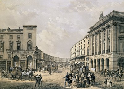 Le Quadrant, Regent Street, publié en 1852 - Edmund Walker